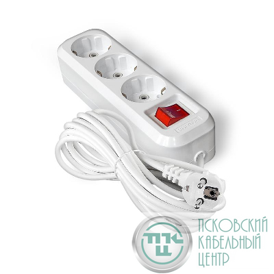 Удлинитель 3х7м с заземл. IP20 S-303А ПВС 3х1.5 с выкл. Universal 1728