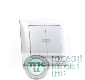 Выключатель 2-кл. СП Селена 10А IP20 С510-397 с индикацией бел. Кунцево 8104