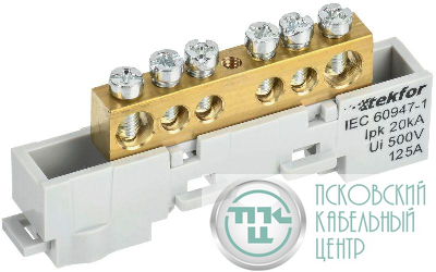 Шина L "фаза" неизол. на универс. держ. 8х12-6-Ср TEKFOR IEK TF-NN20-06-DL-K03