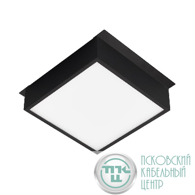 Светильник светодиодный DL-GRIGLIATO-S140x140-18W Warm3000 (BK 100 deg 230) IP40 металл Arlight 045698