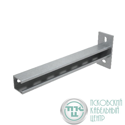 Консоль-Страт одиночная усиленная развернутая 41х41 L400 сталь 2.5мм КМ LO32096