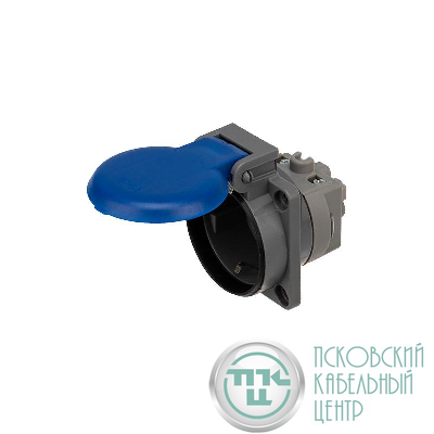 Розетка влагозащ. с крышкой с/з скрытая установка16А IP54 каучук Rexant 111-008