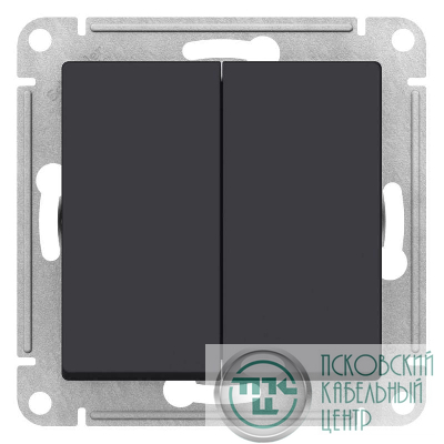 Переключатель перекрестный 2-кл. AtlasDesign 2хсх.7 10АХ механизм карбон SE ATN001073