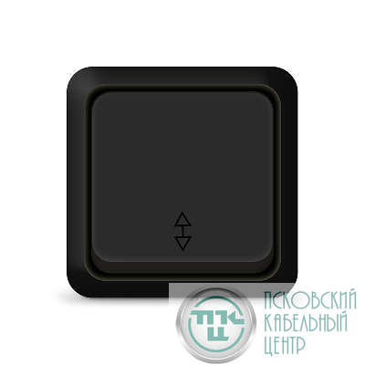 Переключатель проходной 1-кл. ОП Олимп 10А IP20 черн. Universal 2210