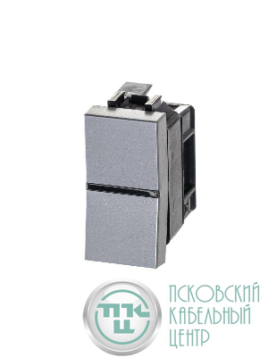 Механизм выключателя 1-кл. с клавишей 1мод. Zenit серебристый ABB 2CLA210100N1301