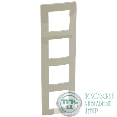 Рамка 4-м СП Etika IP20 светл. галька IEK 672524