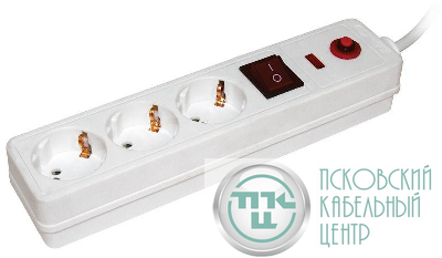 Удлинитель с сетевым фильтром 3х1.5м с заземл. 16А IP20 СФ-03К 2P+PE ПВС 3х1 с выкл. IEK WFP10-16-03-01-N
