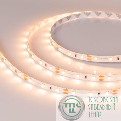 Лента светодиодная RT-A60-8mm 12V Warm 2700К 4.8Вт/м IP20 2835 (уп.5м) Arlight 010597(2)