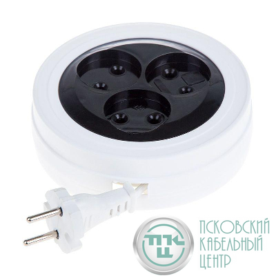 Удлинитель-рулетка 3х5м без заземл. 6А IP20 STANDARD ШВВП 2х0.75 бел. PROCONNECT 11-7225