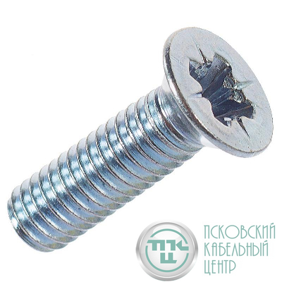 Винт с потайной головкой М8х20 DIN 965 оцинк. (уп.8шт) Tech-Krep/Zitar 112242