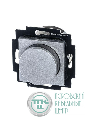 Светорегулятор Levit поворотно-нажимной 60-600Вт R серебр./дым. черн. ABB 2CHH942247A6070