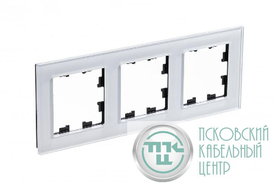 Рамка 3-м AtlasDesign Nature стекло бел. SE ATN320103
