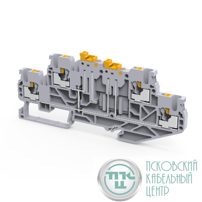 Клемма 2х-ярусная push-in OptiClip CPDLK-2.5-2L-MT-N-I-S сер. КЭАЗ 331874