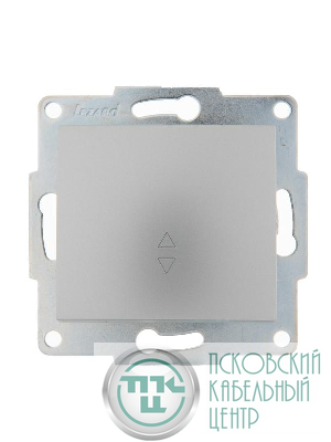 Механизм выкл. проходной 1-кл. СП KARINA 10А IP20 серебро мат. Lezard 707-4388-105