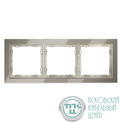 Рамка 3-м S70 стеклян. шелк Voltum VLS110304