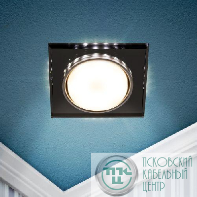 Светильник DK LD50 BK GX53 со светодиодной подсветкой встраиваемый черн. Эра Б0057473