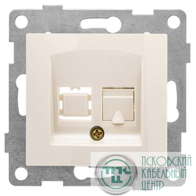 Розетка компьютерная 1-м СП Bravo RJ45 механизм беж. GUSI С10К1-003
