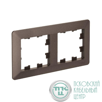 Рамка 2-м AtlasDesign Air мокко/дым. черн. SE ATN220602