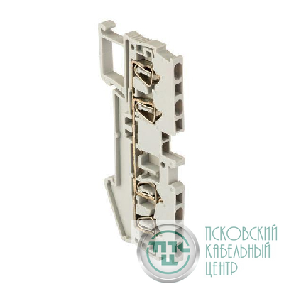 Колодка клеммная ST-4 40А 4 вывода пружинная сер. EKF plc-jxb-st-4-4