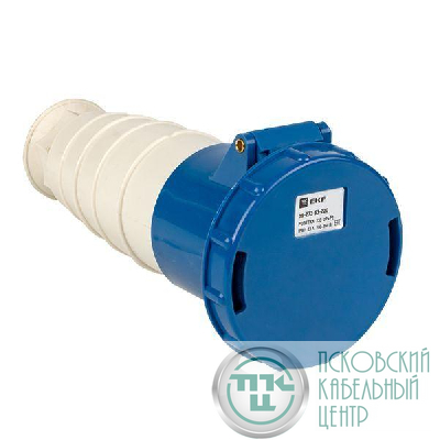 Розетка кабельная 63А 220В (233) 2P+РЕ IP67 EKF ps-233-63-220