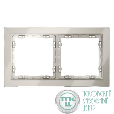 Рамка 2-м S70 стеклян. кашемир Voltum VLS110203