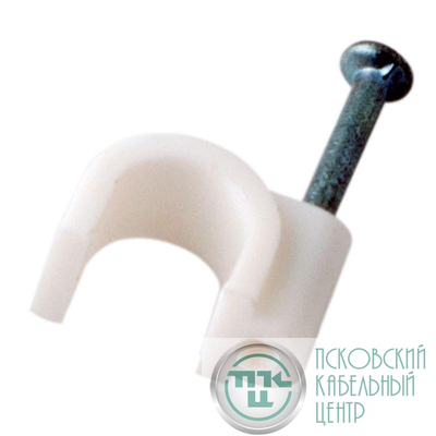 Скоба крепежная круглая d6мм (уп.50шт) Rexant 07-4006