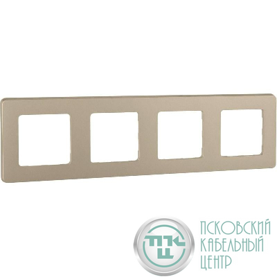 Рамка 4-м СП Inspiria IP20 шампань IEK 673968