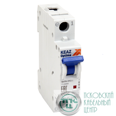 Выключатель автоматический модульный 1п C 4А OptiDin BM63-1C4-DC-УХЛ3 КЭАЗ 261167