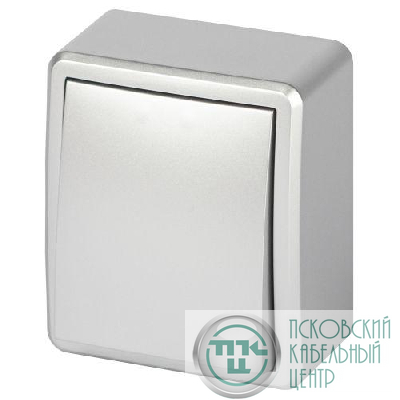 Выключатель 1-кл. ОП Эксперт 11-1201-03 IP20 10АХ-250В алюм. Эра Б0063014