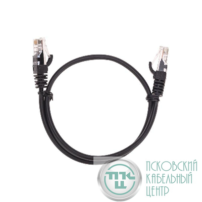 Патч-корд U/UTP CAT 5e RJ45-RJ45 26AWG LSZH черн. 0.5м Rexant 02-0102-05