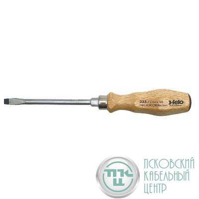 Отвертка с деревянной рукояткой ударная SL 7.0Х1.2 FELO 33506590