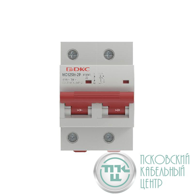 Выключатель автоматический модульный max типа MD125H 10кА 2п C 125А YON MD125H-2PC125
