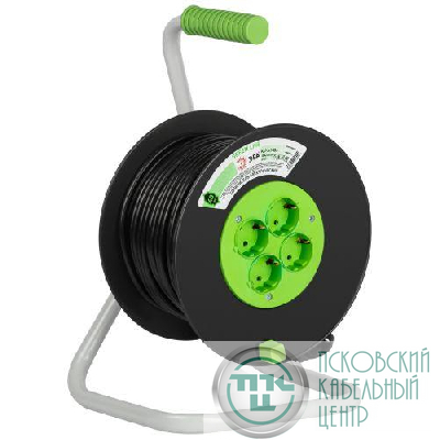 Удлинитель на пластик. катушке 4х40м с заземл. KAT-3x1-40m Greenline ПВС 3х1 Эра Б0065116
