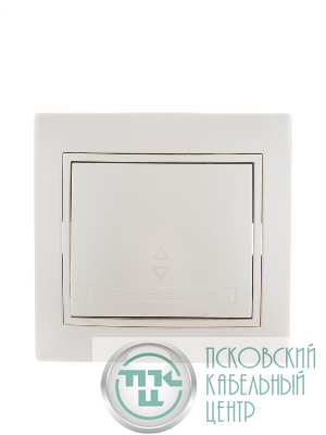 Выключатель 1-кл. СП Мира проходн. жемчуж./бел. Lezard 701-3030-105