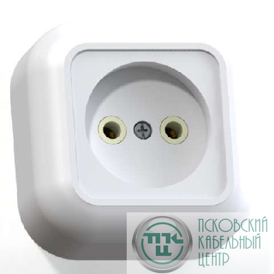 Розетка 1-м ОП Валентина РА10-266 10А IP20 бел. Кунцево 7638
