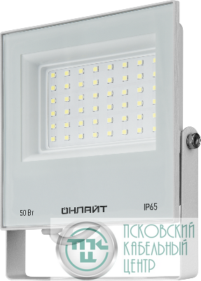 Прожектор светодиодный 90 136 OFL-50-4K-WH-IP65-LED 50Вт 4000К IP65 4000лм бел. ОНЛАЙТ 90136
