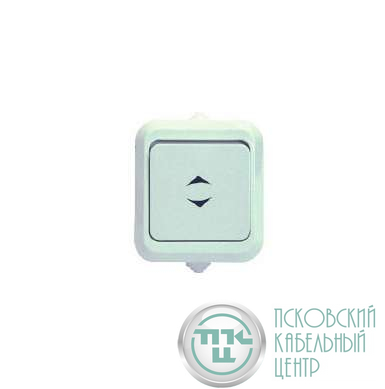 Переключатель проходной 1-кл. ОП 10А IP44 п/герм. бел. Makel 18303
