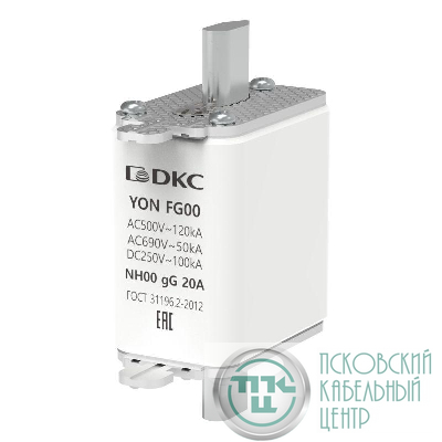 Предохранитель YON ножевого типа FG00 с одинарной индикацией 20А DKC 1FG00-0020