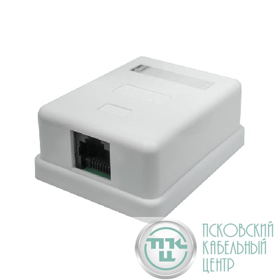 Розетка компьютерная 1-м 8P8C (RJ-45) UTP кат.5E SUPRLAN 10-0307
