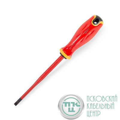 Отвертка диэлектрическая шлицевая 5.5х125 СЛИМ КВТ 103004