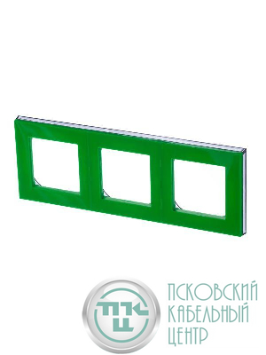 Рамка Levit 3п зел./дым. черн. ABB 2CHH015030A6067