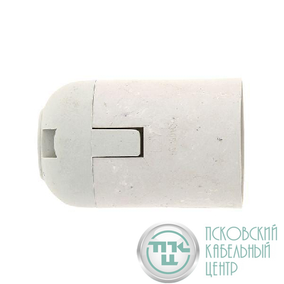 Патрон E27 пластик. подвесной термостойкий пластик бел. EKF LHP-E27-s
