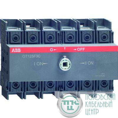 Рубильник реверсивный OT125 F3C 125А (90А AC23) ABB 1SCA105037R1001