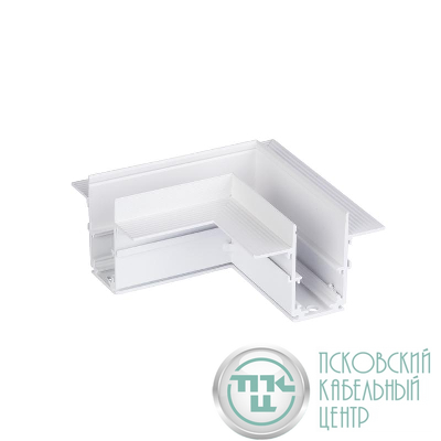 Коннектор угловой горизонт. 100х100мм для шинопровода скрытой установки Vitaluce VT0200028-00