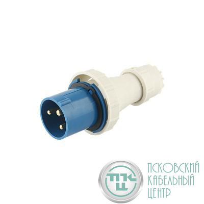Вилка переносная PPC 033 2Р+РЕ 63А 220В IP67 Pro JazzWay 5072398