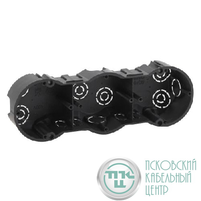 Коробка установочная КУТ 3-х местная 212х70х45мм для твердых стен саморез. IP20 Эра Б0047214