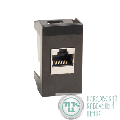 Розетка компьютерная 1-м 1мод. Viva RJ45 кат.6 черн. DKC 45258