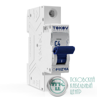 Выключатель автоматический модульный 1п C 4А 4.5кА PRIZMA TOKOV ELECTRIC TKE-PZ45-MCBI-1-4-C