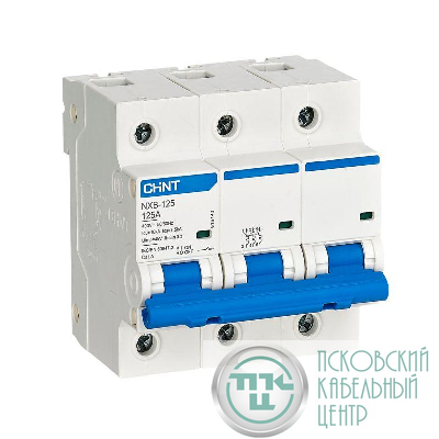 Выключатель автоматический модульный 3п D 100А 10кА NXB-125 (R) CHINT 816142