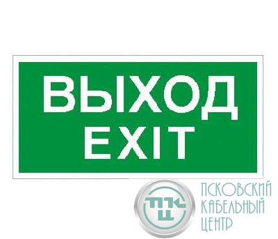 Пиктограмма "Выход/Exit" ПЭУ 011 242х50 PC-M (уп.2шт) СТ 2502000790